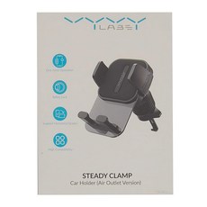 Vyvylabs Steady Clamp車載支架 出風口版 單手操作 安全鎖 橫向螢幕支援 高相容性, 1個, 黑色