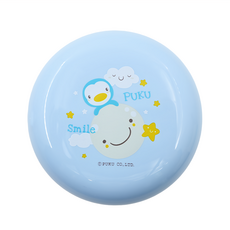 PUKU 藍色企鵝 粉樸盒+兔毛粉撲套裝, 柔軟兔毛, 附粉撲網, 旋轉卡榫設計, 1組