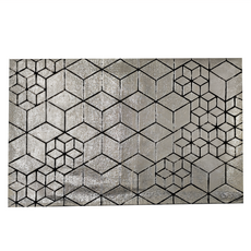 Mikabarr 餐墊 棉質, Tin silver black, 40 x 50cm, 1個