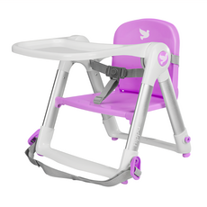apramo flippa dining booster 旅行兒童餐椅, 適用年齡：6個月-36個月，最大體重：15公斤, 41 x 40 x 48cm, 紫羅蘭