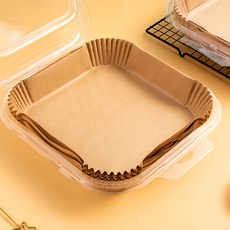 WE CHAMP 氣炸鍋專用方形烘焙紙, 直徑16cm x 深度4.5cm, 1盒