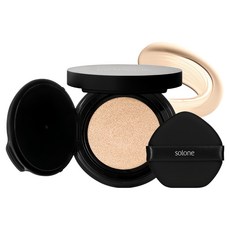 Solone 台灣公司貨 極致裸肌氣墊粉餅 SPF50 12g, N30 裸紗膚, 1個