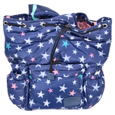 Haru 束口後背包 雙層收納袋+保冷袋+止滑胸揹扣, 藍星跳跳糖, 42 x 38 x 20cm, 1個