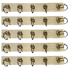 家而適 居家多功能掛勾組 免釘24H馬上使用 SGS檢驗耐重最高15KG, 星辰銀, 5個