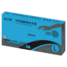 點秋香 TPE強韌彈性手套 L號 - 食品級材質 耐用舒適 抽取式設計, 100個, 1盒