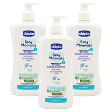 Chicco 寶貝嬰兒植萃洗髮/沐浴露，不流淚配方，洗沐雙效合一, 500ml, 3瓶
