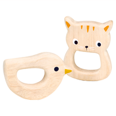 mentari 可愛動物抓握固齒器, 適用年齡4個月以上, 小鳥和小貓造型, MT7103, 固齒器, 1個