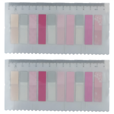 聯科膠黏 閃亮索引貼 櫻花 10色, 200張, 2組