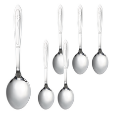 百貨King 幸運草大餐匙/不鏽鋼湯匙 6個, Silver