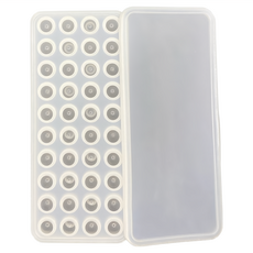 CP 40連迷你冰球矽膠膜附蓋, 製冰盒 冰格 輔食盒, 23 x 10 x 2cm, 單色, 1個