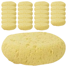 KEYTOSS 詰朵斯 無感去角質 Mini沐浴海藻海綿 尺寸9*9*2.8cm*2入, 黃色, 12個