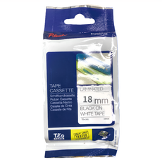 brother 兄弟牌 台灣公司貨 纜線標籤帶 TZe-FX241, 白底黑字, 8m