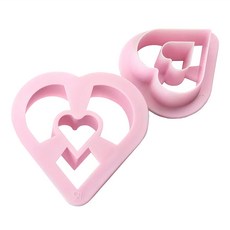 ibili Sweet大小甜甜圈模2件組 (愛心), ABS塑料, 1組