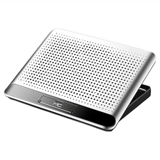 MC 鋁合金輕量多段筆電散熱器,多段調節,輕巧便攜,適用17吋以下筆電, 銀色, 1個