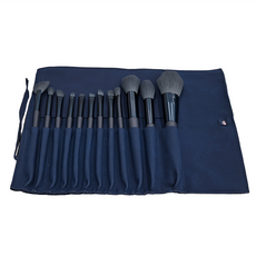 BAYBEYLA 貝貝拉 煙燻藍 0.07mm 柔毛木柄套刷 捲型刷包 12件組, 1組