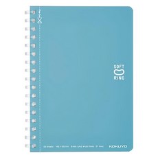 KOKUYO 國譽 軟線圈點線筆記本 A6, 藍色, 1本