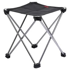 Naturehike 挪客 簡序 戶外鋁合金折疊凳, 黑色, 1個
