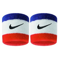 NIKE 耐吉 SWOOSH 多色腕帶, 1雙, 藍白紅