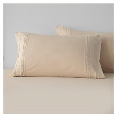 HOLA 和樂家居 200織剪花純棉枕套 2個