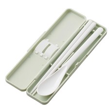 Skater 粉彩系列 靜音款環保餐具組 銀離子, 綠色, 1組