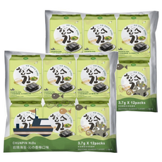 chun pin 雋品 岩燒海苔 沁の香檸口味 12包, 44.4g, 2袋