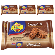 HATARI 巧克力風味夾心餅乾, 190g, 4包