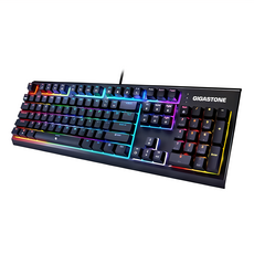 GIGASTONE 立達 RGB電競機械鍵盤 中文鍵盤 1680萬色背光, GK-12CH-R, 茶軸