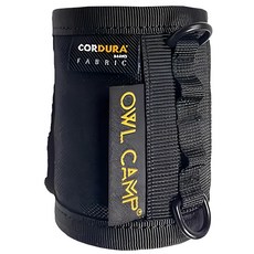 OWL CAMP 短版卡式瓦斯罐套 1000D尼龍纖維, 黑色, 1個