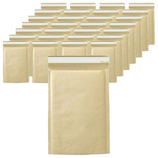 牛皮自黏防震氣泡公文袋, 25.4 x 12.7cm, 50個