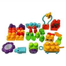 費雪美高積木 毛毛蟲, 8種感官啟發, 創意拼搭組合, 1盒