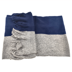 葉子小舖 左右拼圍巾 仿羊絨 有流蘇