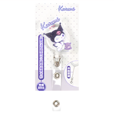 三麗鷗壓克力伸縮票卡扣-酷洛米與巴庫(SYDC130-1), 透明, 1入