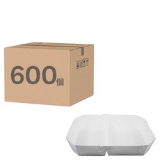 長八角紙餐盒 雙格, 1箱, 600個裝