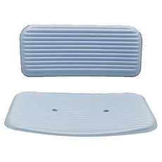 感恩使者 扶手可掀輕便洗澡椅配件組, 鋁合金骨架, 不鏽鋼螺絲, EVA發泡座墊, 橡膠止滑腳墊, 5段式高度調整, 淺藍 + 白色, 1組