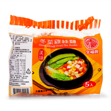 全福興 鍋燒雞絲麵 冬菜 50g, 5包