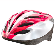 MERIDA 美利達 安全帽 MV15, 58-61cm, 白色 + 粉色 + 紅色, 1個