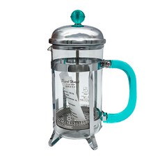 Pearl Horse 寶馬 綠柄濾壓壺，耐熱玻璃，304不銹鋼濾網，手壓式沖泡, THP-4, 1個