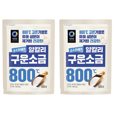 清淨園 800℃ 烤鹽 高溫加熱 含100% 國內產天日鹽, 500g, 2包