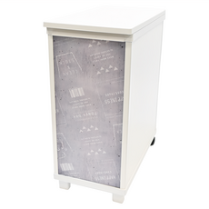 TEnma 天馬 INTERIOR BOX上掀式多功能附輪收納櫃, M號/37L, 塗鴉風, 24x45x50cm, 1個