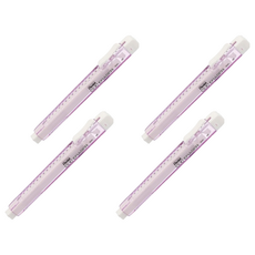 Pentel 飛龍文具 自動橡皮擦, 透明紫色, 4盒