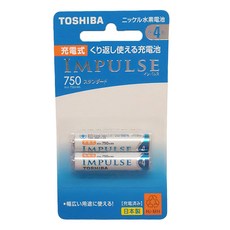 TOSHIBA 東芝 4號低自放電鎳氫充電電池 高容量 TNH-4ME 2P, 2個, 1組