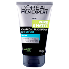 L'OREAL PARiS 巴黎萊雅 台灣公司貨 Men Expert 男士炭黑酷涼洗面乳, 100ml, 1條