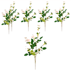 KUIBAO 快豹生活 小薔薇仿真花 長度75cm, 清新粉, 6件