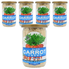 BabyBest 貝比斯特 紅蘿蔔麵條 嚴選食材 健康安心 無添加 台灣製造, 200g, 5罐