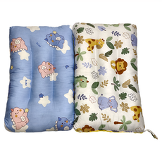 荳荳枕 2入組 兒童枕頭 100%棉, 43 x 28 x 6cm, 小夥伴+恐龍星星