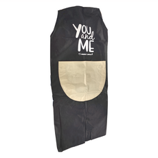 OMORY 原創擦手圍裙 - You&Me - 黑色, 66*72cm±5%, 100%聚酯纖維, 1件