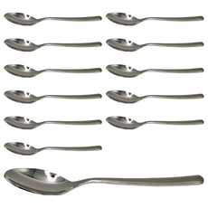 WMF base 2300系列 咖啡匙 - 德國 Cromargan不鏽鋼咖啡/茶匙, 12支, Silver