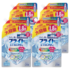 LION 獅王 STRONG 最強漂白劑補充包 1.8倍大容量, 900ml, 4包
