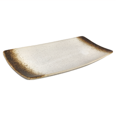 渥思 日式復古陶瓷長盤 - 芝麻金, 23 x 11 x 2cm, 1個