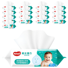 HUGGIES 好奇 純水嬰兒濕巾 純淨水潤型, 80張, 18包